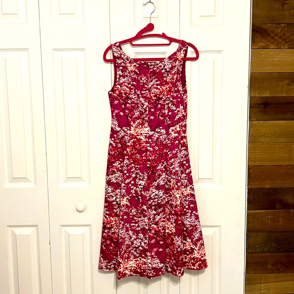 Maggy London Floral Pink Dress Size 6